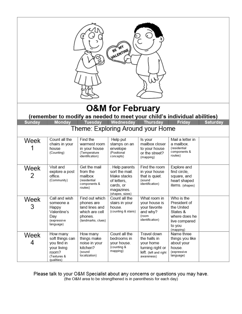 February O&M Activity Calendar